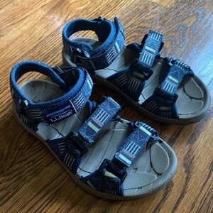 L.L. Bean Katahdin Sandals Kids Blue/Green Aztec Verigrip LL Water Shoes Size 10